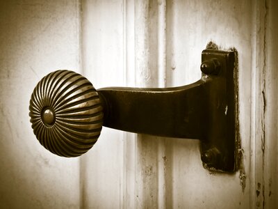 Antique door knob input