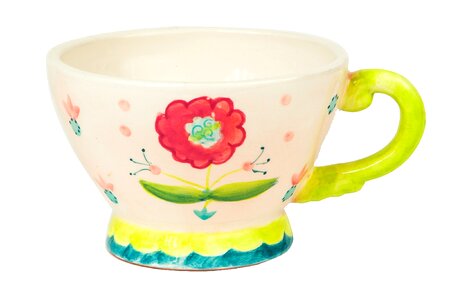 Cup flowers breakfast