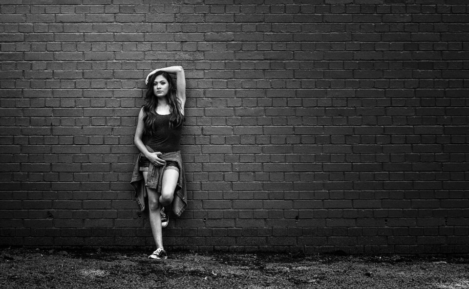 Black and white portrait light