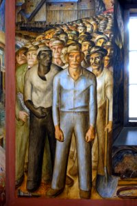 California Industrial Scenes by John Langley Howard, detail - Coit Tower, San Francisco, CA - DSC04736