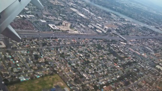 California State Route 55 from air over Costa Mesa