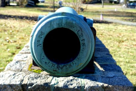 Cannon No. 74, Revere Copper Co., 1218 lbs, T. J. R. 1862 - Faxon Veterans Memorial Park - Stoughton, Massachusetts - DSC01782
