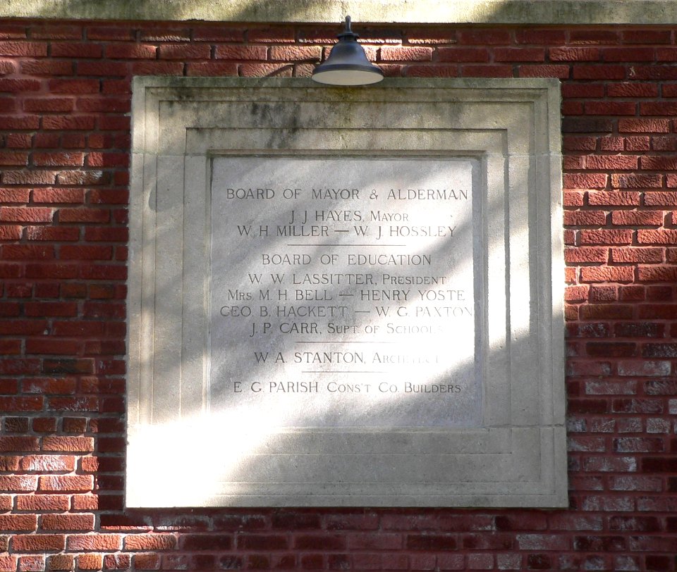 Carr Central school, cornerstone