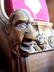 Carving in the stalls, Adderbury 3