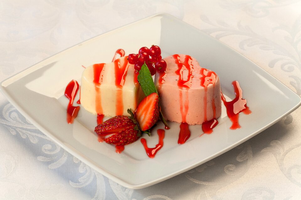 Sweets panna cotta paste products
