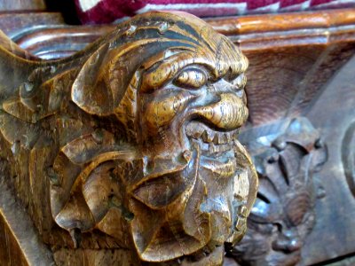 Carving in the stalls, Adderbury 1