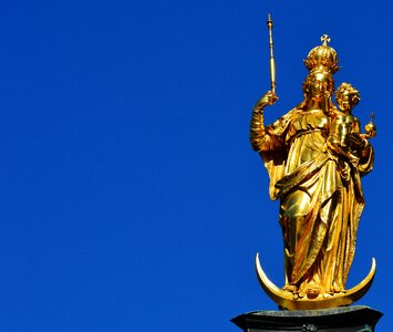 Munich marienplatz virgin mary photo