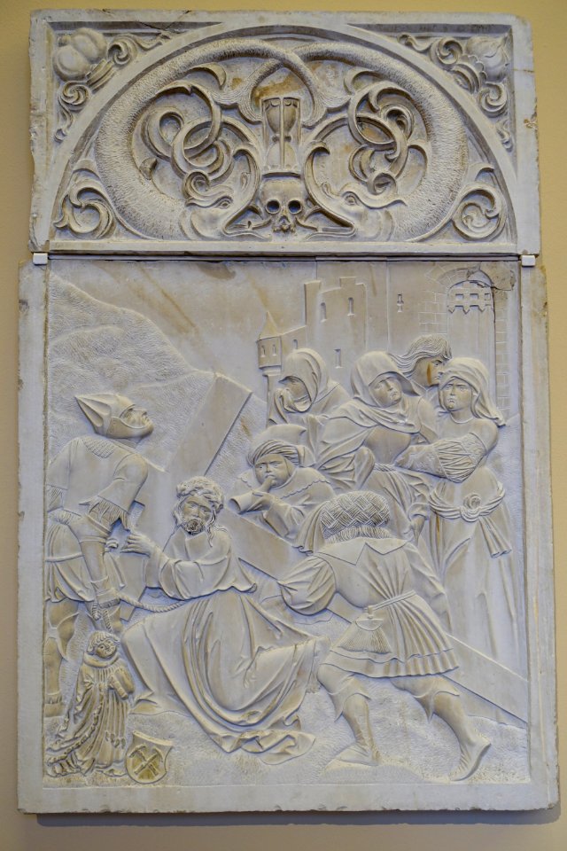 Carrying of the Cross, Nuremberg or Passau, c. 1530, Solnhofen stone, white paint - Bode-Museum- DSC02412