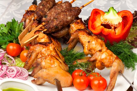 Plate nutrition meat dishes