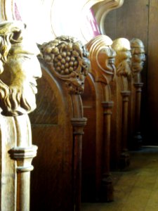 Carving in the stalls, Adderbury 2