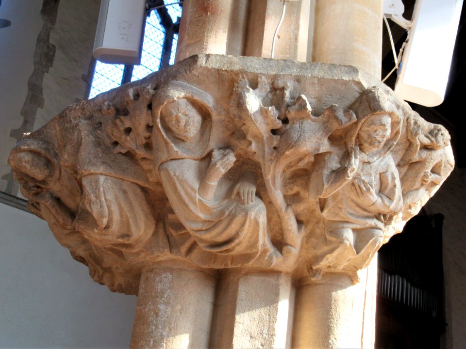 Carving (of monks and nuns?) Dorchester Abbey 01