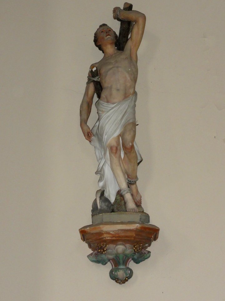 Carville-Pot-de-Fer (Seine-Mar.) église, statue 07 Saint Sébastien