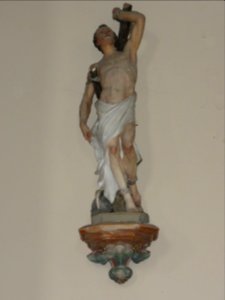 Carville-Pot-de-Fer (Seine-Mar.) église, statue 07 Saint Sébastien
