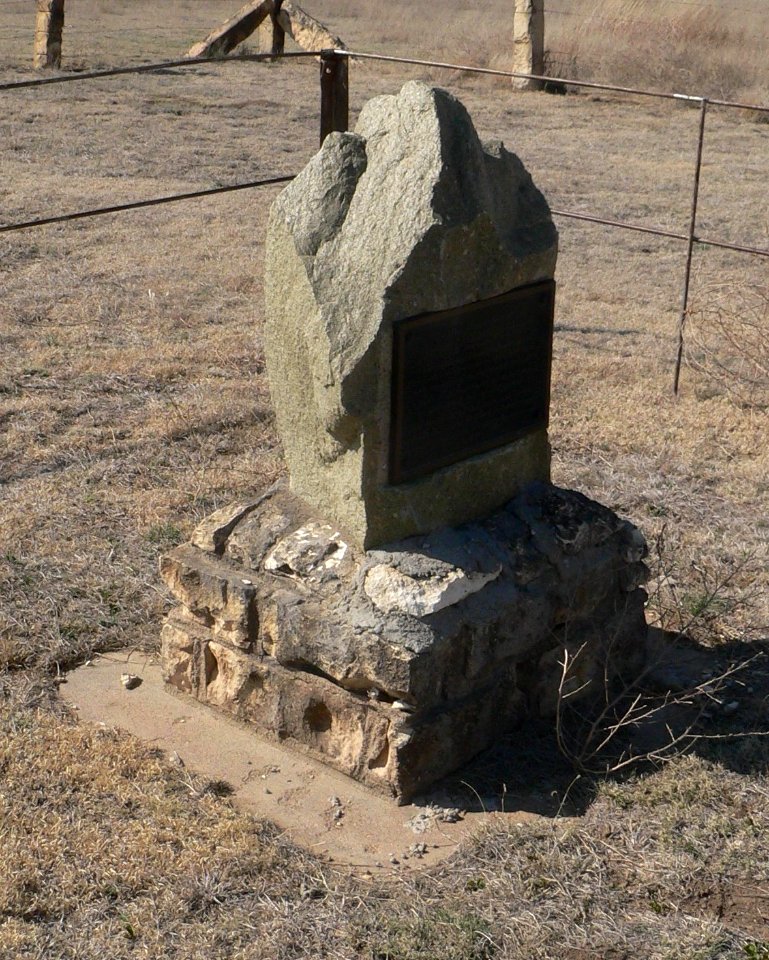 Carver homestead monument (Ness Co KS) looking NW 1