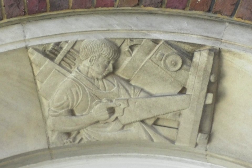 Carved Relief by Joseph Cribb at 20–22 Marlborough Place, Brighton (Carpenter)