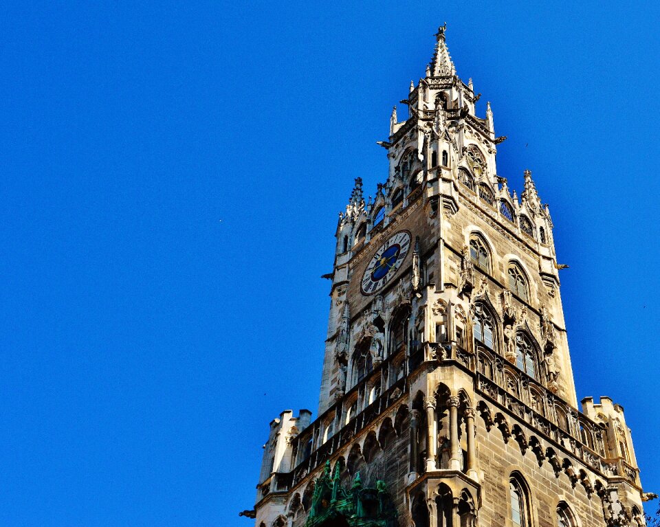 Munich spire marienplatz photo