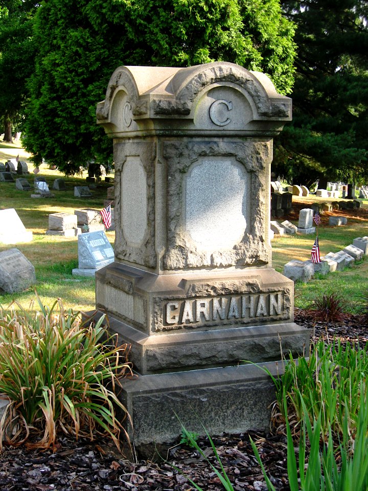 Carnahan family monument in Mount Lebanon Cemetery