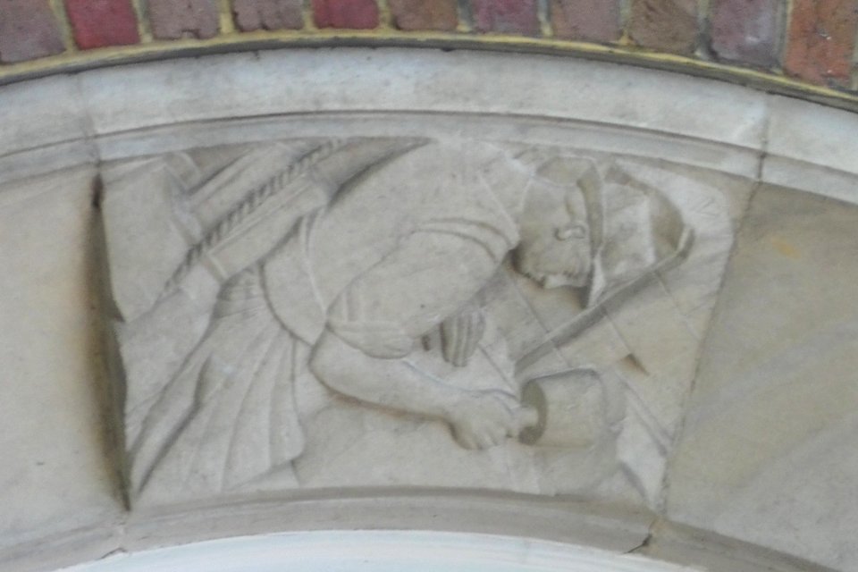 Carved Relief by Joseph Cribb at 20–22 Marlborough Place, Brighton (Tiler)