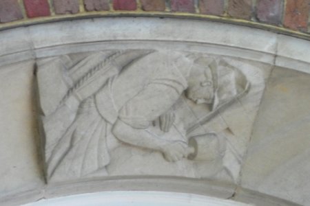 Carved Relief by Joseph Cribb at 20–22 Marlborough Place, Brighton (Tiler)