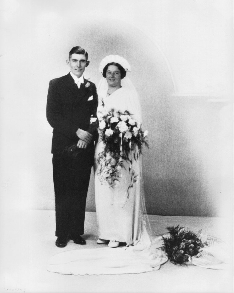 Carolina Schuitemaker & Jan Kuil, trouwfoto, 19 oktober 1938