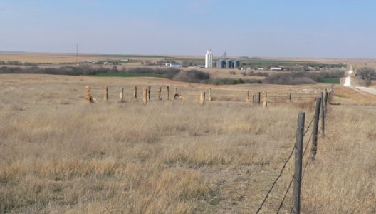 Carver homestead monument (Ness Co KS) looking N 1