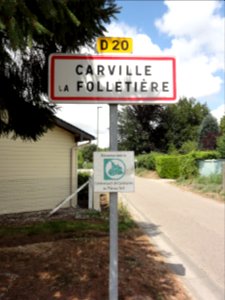 Carville-la-Folletière (Seine-Mar.) panneaux commune et communauté de communes