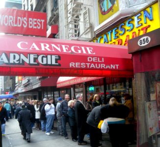 Carnegie Deli lineup jeh
