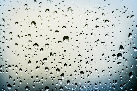Glass rain drops water