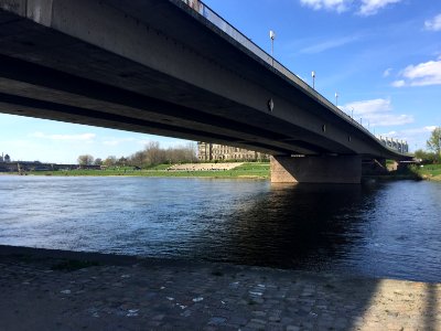 Carolabrücke Dresden (von unten)
