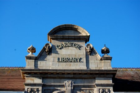 Carnegie Library, Fratton Road, Fratton (NHLE Code 1402233) (November 2017) (Gable)