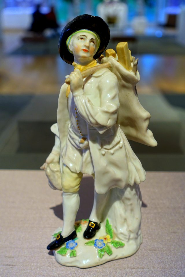 Carpenter with his tools, Chelsea porcelain, Joseph Willems modeler, c. 1753-1755,, soft-paste porcelain - California Palace of the Legion of Honor - San Francisco, CA - DSC03019