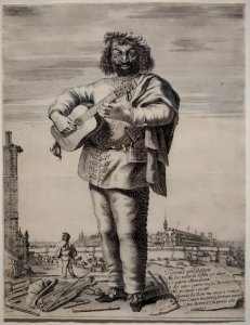Carlo Cantu called il Buffeto, by Stefano Della Bella, 1646, etching and engraving - National Museum of Western Art, Tokyo - DSC08343