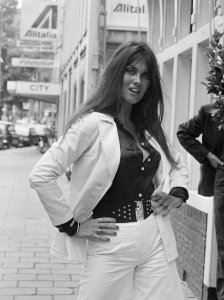 Caroline Munro 1974 half length