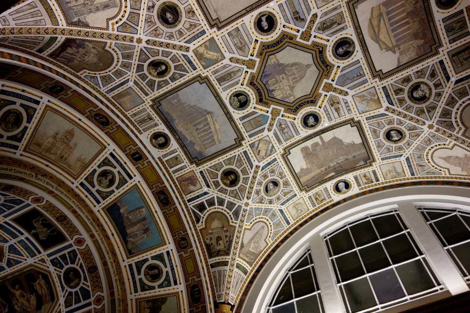 Carnegie Mellon University College of Fine Arts building - ceiling 3 - DSC02442