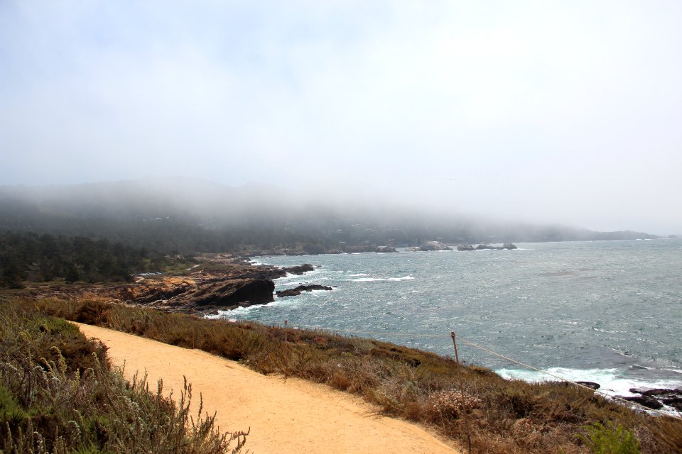 Carmel Highlands, California covered in fog August 2019