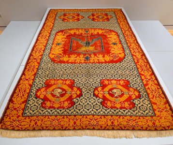 Carpet, Spain, probably Cuenca, c. 1500 AD, goat hair, wool - Textile Museum, George Washington University - DSC09696