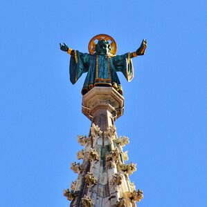 Munich spire marienplatz photo