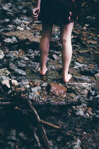 Rocks foot barefoot photo