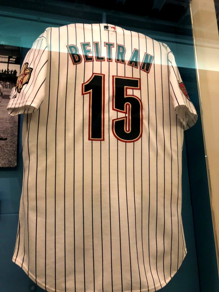 Carlos Beltran jersey, LOC Baseball Americana exhibit, April 2019