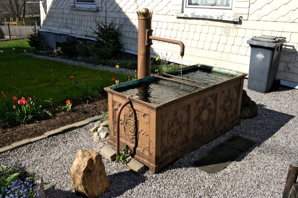 Cast iron fountain Erbacher Str Unnau