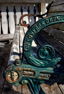 Cast iron bench made by Skogsfors Bruk detail 2