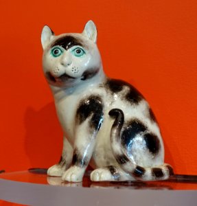 Cat, Jingdezhen, China, late 1700s AD, porcelain - Peabody Essex Museum - Salem, MA - DSC05327