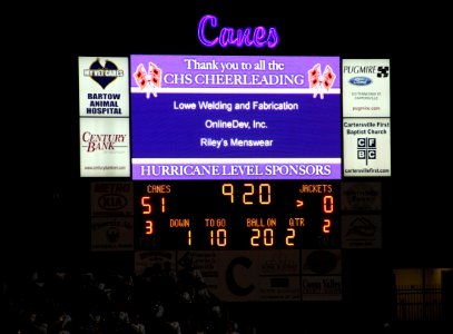 Cartersville HS vs Calhoun HS football 2017 scoreboard