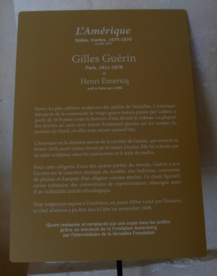 Cartel l'Amérique Versailles