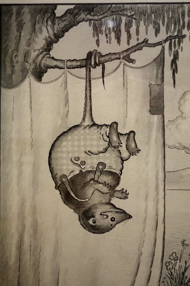 Cartoon for Burgess Series by Harrison Cady, view 3, 1916, published in Life magazine, September 6, 1917, ink and wash on paper - New Britain Museum of American Art - DSC09098