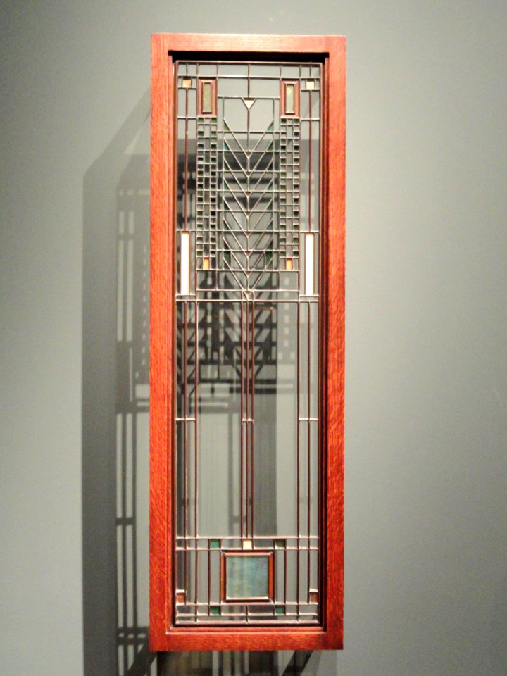 Casement Window, about 1904, Frank Lloyd Wright, American, leaded glass in metal frame - Cleveland Museum of Art - DSC08948