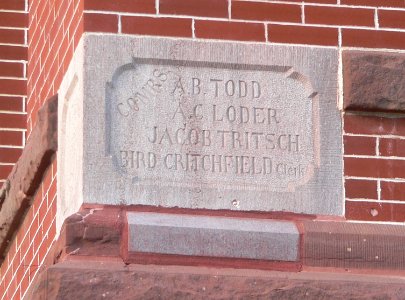 Cass County, Nebraska courthouse cornerstone 1