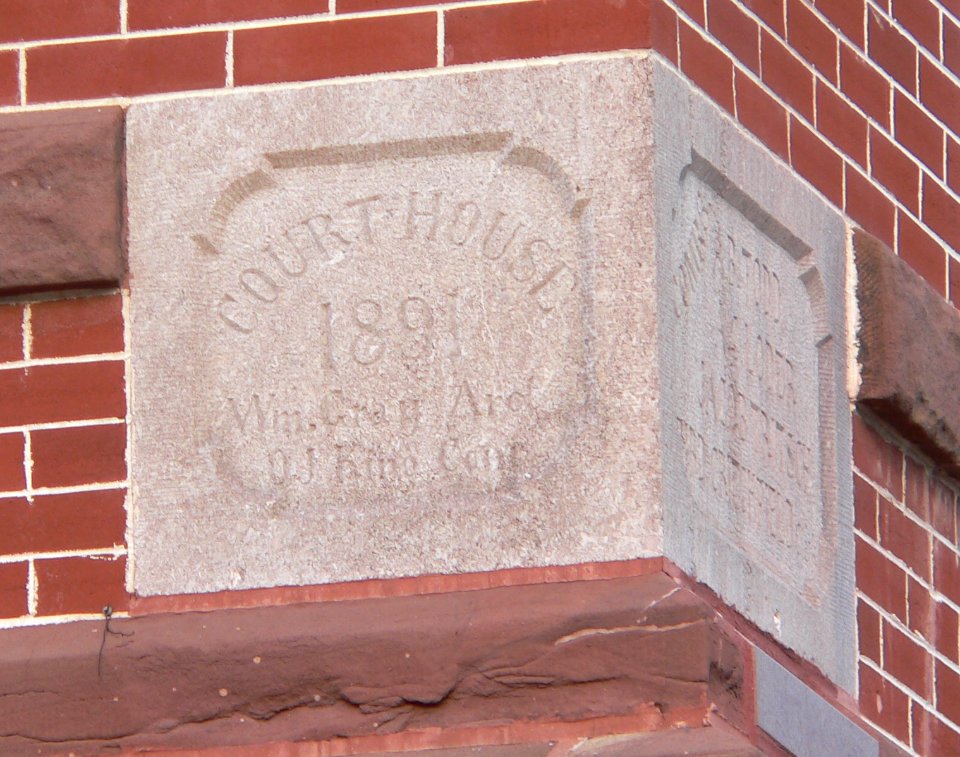 Cass County, Nebraska courthouse cornerstone 2