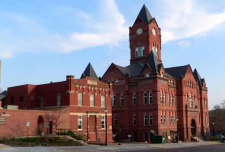 Cass County, Nebraska courthouse and jail from NW 1