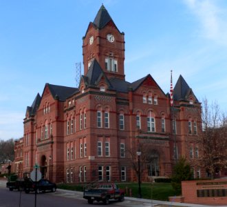 Cass County, Nebraska courthouse from SW 1